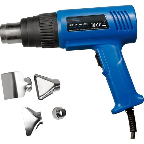 SW-Stahl 62005SB Heißluftfön I 5-teilig I 2000 W, blau (1/2)