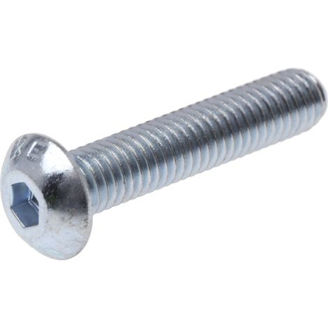 Vis à six pans creux, M5 x 25mm, tête Vis bombée à tête creuse hexagonale, en Acier ( Prix pour Sachet de 50 )