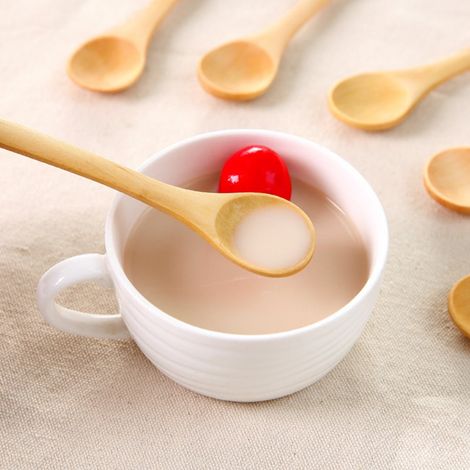 Cuillère En Bois - Cuillère À Miel Miniature 13 cm - Pour Café Thé Confiture Épices Poudre De Lait - Lot De 9 (1/5)
