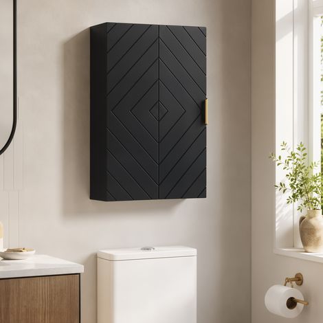 Armoire murale de salle de bain, armoire à pharmacie murale meuble de rangement avec étagère réglable (1/5)
