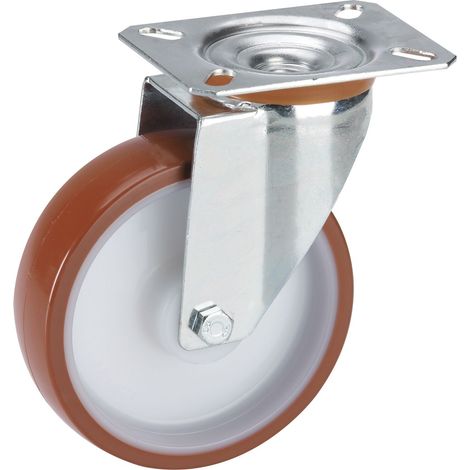 Lenkrolle Polyurethan-Rad ø 100mm Transportrolle Industrierolle Tragkraft 150kg