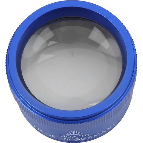 Loupe portable 30x pour l'identification de bijoux et de pièces de monnaie (bleue) (1/5)