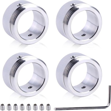4 pièces adaptateurs de thermostat de radiateur valve de chauffage tête thermostatique acier inoxydable 304 accessoires de radiateur avec les bandes accessoires de radiateur avec clé (1/5)