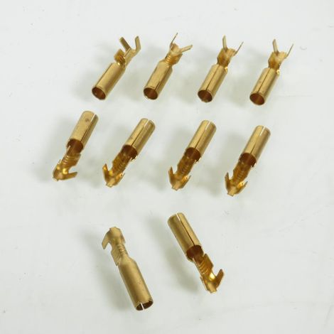 10 cosse ronde fiche électrique cylindrique femelle NON isolée