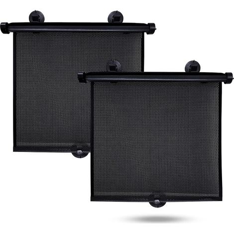 Einziehbarer Sonnenschutz für die Seitenscheiben im Auto – UV- und Blendschutz – Geeignet für Kinder und Haustiere – 38 x 43 cm – 2er-Pack (1/5)