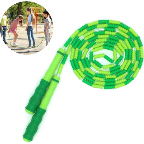 Corde À Sauter - Perles TPU Sur Cordon Nylon - Réglable - Pour Adultes Et Enfants - Longueur Totale 280 Cm - 1 Pièce (1/5)