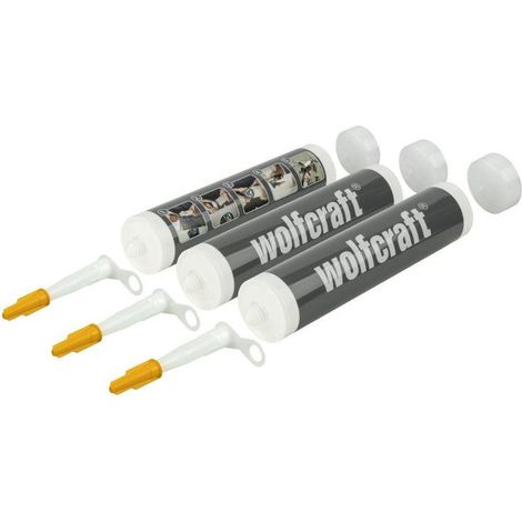 Wolfcraft – Cartouches vides 310ml pour pistolet extrudeur – Application facile dans les coins – Volume 310ml – SKU 4044000