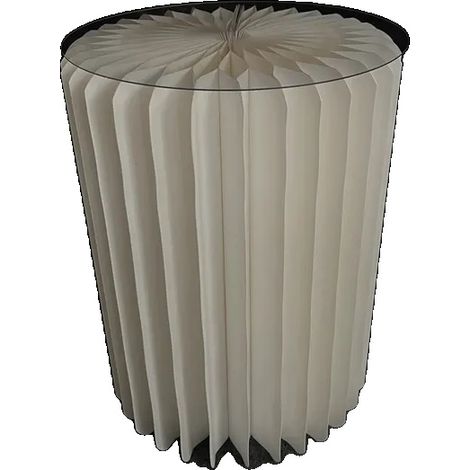 Soporte de exhibición cilíndrico personalizable y versátil para eventos, 40 cm (15,3 pulgadas), blanco. (1/2)