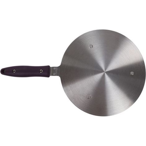 HURRISE Plaque Adaptateur Induction en Acier Inoxydable avec Poignée Violette Accessoires de Cuisine pour Casserole en Fer et N°20 (1/4)