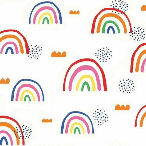 Rouleau de papier peint auto-adhésif - Arc-en-ciel - Rouge (1/5)