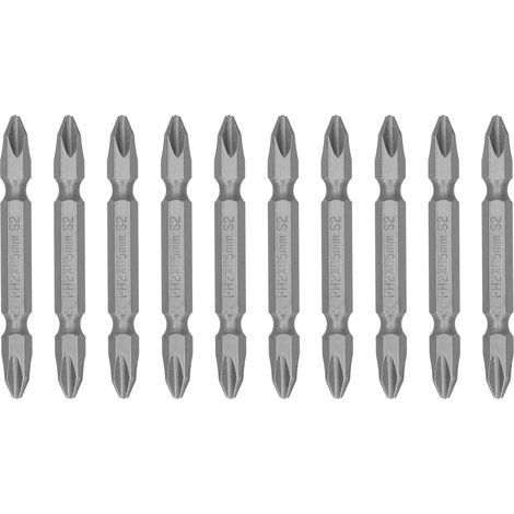 Embouts de tournevis PH2 de 65mm, tête électrique magnétique S2, embout croisé à double tête (jet de sable) (1/5)