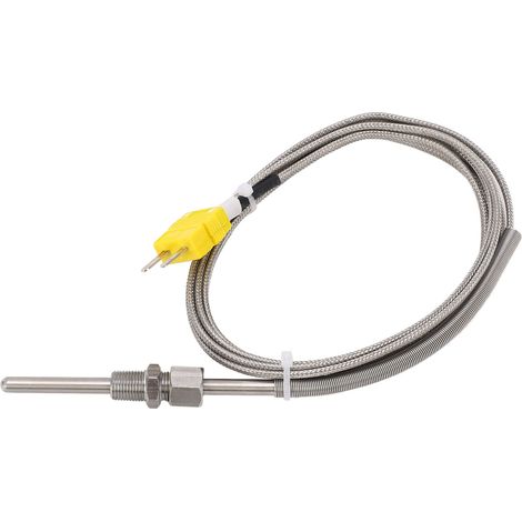 Thermoelement-Sensor Typ K, 1/8 NPT, 80 mm Temperaturfühler, gelber Stecker, -100 bis 1250 °C (1/5)