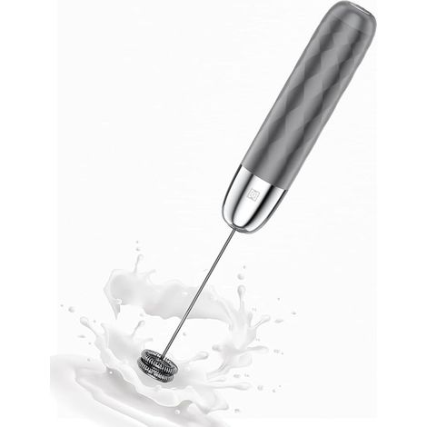 Mousseur à Lait Électrique, Rechargeable Mousseur a Lait, Fouet en Acier Inoxydable, Portable Mini Mixeur pour Café, Latte, Cappuccino, Matcha, Mini (Sans Support) (1/5)