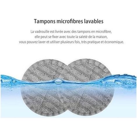 Tampon de Rechange pour vadrouille électrique en Microfibre (Gris 4 pièces pour modèle dyson V7 V8 V10 V11, adaptés au Remplacement avec Un Tampon de vadrouille de 16cm Pouces de diamètre) (1/4)