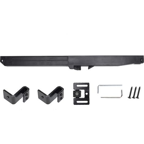 Fermeture Porte Coulissante, Kit Amortisseur pour Porte de Grange, Amortisseur Porte Coulissante, Amortisseur de mécanisme de Fermeture en Douceur, pour Porte de grange coulissante montée et Chute (1/5)