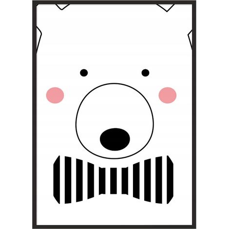 Póster con marco 53x73 cm Oso de peluche P100 (1/4)