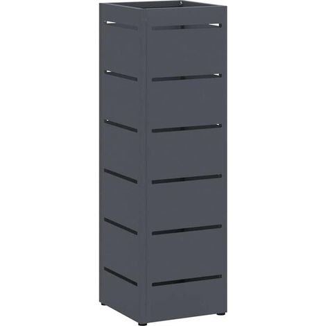 Porte-parapluie gris anthracite, 15,5 x 15,5 x 49 cm, métal. (1/5)