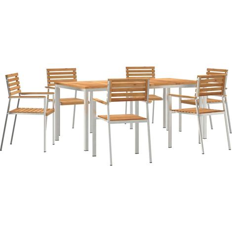 Maison Exclusive - Set da Pranzo per Giardino 7 pcs