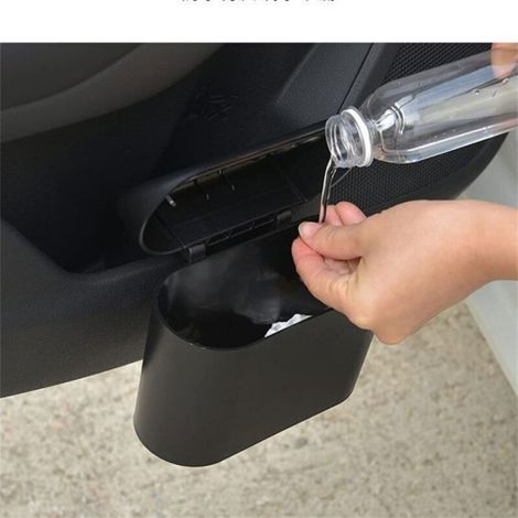 Poubelle De Voiture - Couvercle Automatique - Étanche Anti-fuite - Fixation Universelle - 1 Pièce (1/4)
