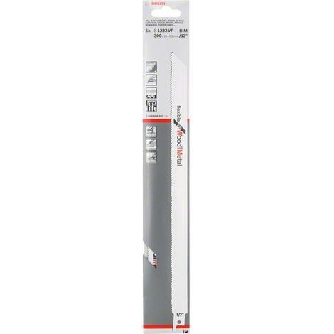 2608656022 - Set 5 lame per sega universale S 1222 VF Flexible for Wood and Metal