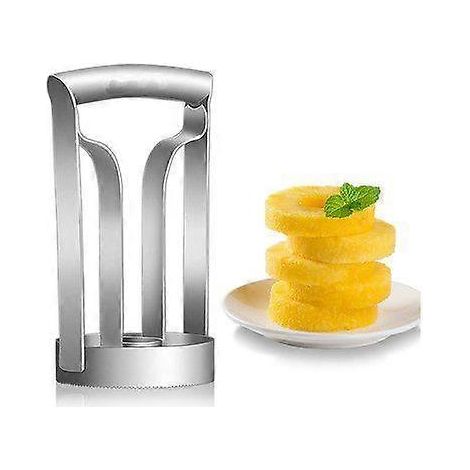 Grand éplucheur et vide-ananas en acier inoxydable - Découpe sans effort pour des rondelles d'ananas parfaites et nettoyage facile (1/5)