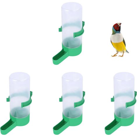4-teiliges Vogelkäfig-Set inklusive Tränke und Futterspender