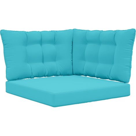 Maison Exclusive - Cuscino per divano da esterno 3 pcs Turchese Poliestere