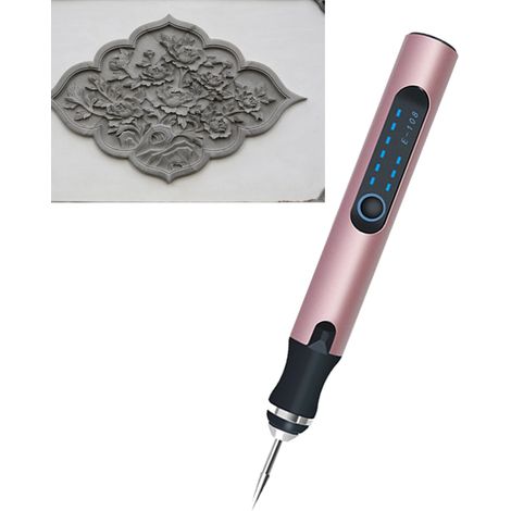 Stylo à graver électrique sans fil rechargeable, kit d'outils de meulage pour nail art et meulage d'or (1/5)
