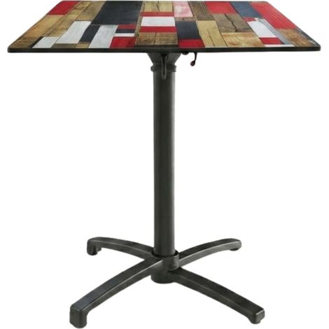 Table Pliable 59x59 cm plateau Compact modèle TABLE RED STREET COMPACT pied T-One (1/3)
