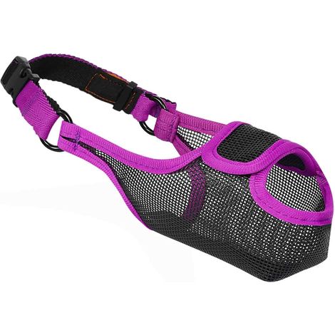 1 Protège-gueule pour chien, en polyester, dimensions 20,2 × 14,3 × 2,3 cm, poids 0,41 kg, couleur violet (1/5)