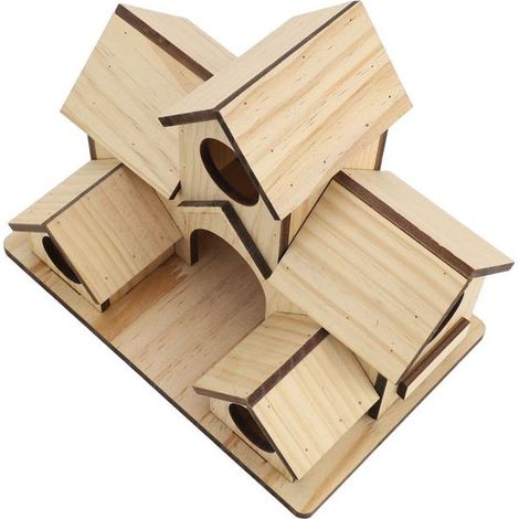 unfertiges, hängendes Vogelhaus aus Holz zum Bemalen, Gummivogelhaus für Garten, Terrasse oder als Innendekoration (1/5)
