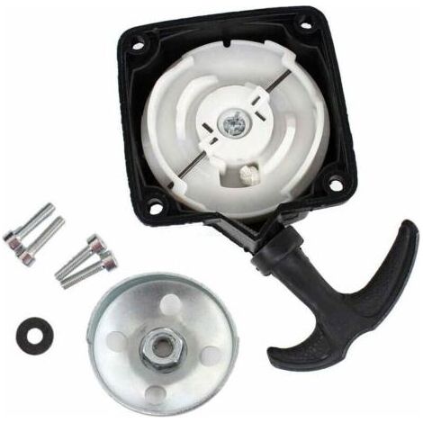 Lanceur et Plaque Démarreur pour Debroussailleuse Pompe Tariere 2temps 30cc a 50cc Entraxe 67mm (1/5)