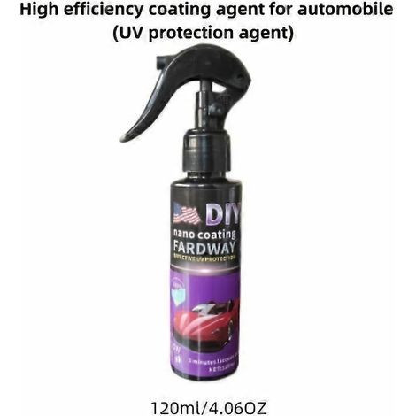 Spray de cire nano-céramique pour voiture, 115 ml (4,06 oz), agent de soin pour peinture automobile, lavage, fortification cristalline, polissage liquide à effet rapide. Format : agent de revêtement 3 (1/4)