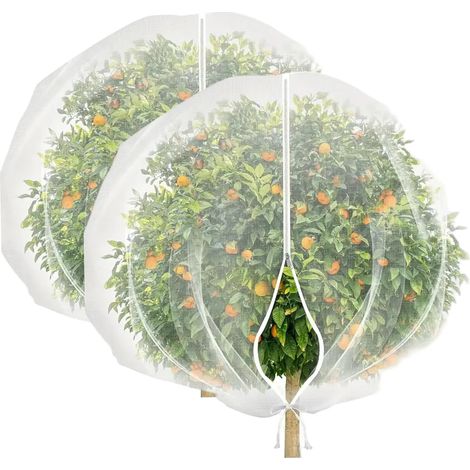 reti per alberi da frutto, rete a maglia fine per cespugli di mirtilli con cerniera e coulisse, protezione per piante da frutto e cespugli (1/5)