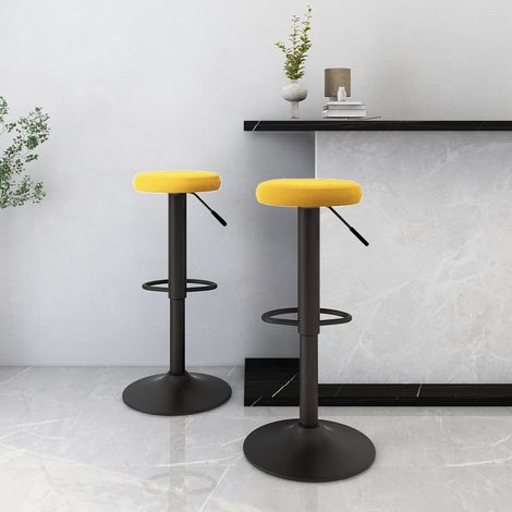 Barhocker 2 Stk. Senfgelb Samt vidaXL (1/5)
