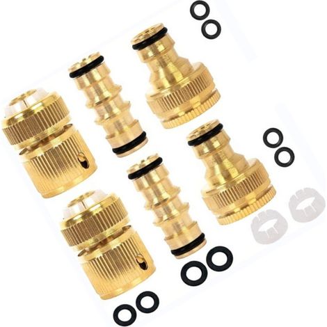 Adaptadores de latón macizo para grifos, con rosca - 6 unidades