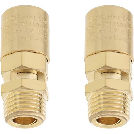 Lot de 2 soupapes de sécurité en laiton pour compresseur d'air - ouverture et fermeture automatiques, 11 bar, soulagement de la pression, 6,35 mm BSP mâle (1/5)