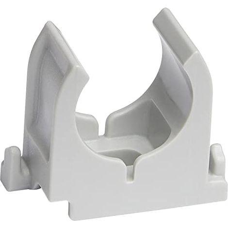 Clip de tuyau en plastique, gris, 20 mm, lot de 30, collier de serrage (1/4)