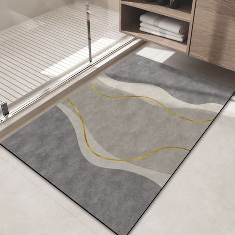 Ede Revêtement mural en terre de diatomées 4060cm Tapis de sol en terre de diatomées, tapis antidérapant pour salle de bain, tapis absorbant et à séchage rapide pour l'entrée des toilettes (1/5)