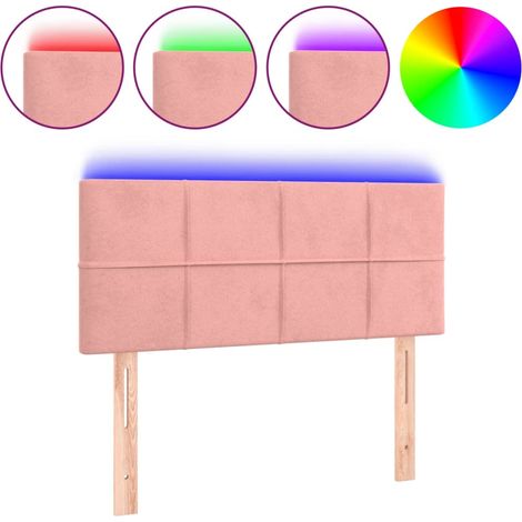Maison Exclusive - Testiera a LED Rosa 100x5x78/88 cm in Velluto