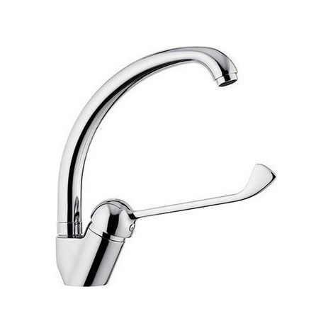 MISCELATORE MONOCOMANDO LAVELLO BOCCA ALTA GIR. LEVA CLINICA EPIC- Cromo- MARIA- pezzi 1