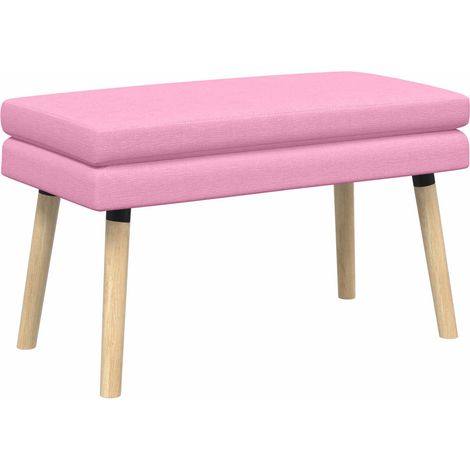 Banco de Doble Capa Rosa 80 x 40 x 47 cm Tela vidaXL