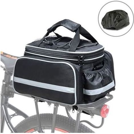 Sacoche Vélo arrière - 3 en 1, 10-27L - Étanche avec Protection Contre la Pluie - Amovible (1/4)