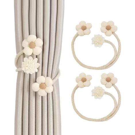 2 Stück 360° drehbare, verstellbare Blumen-Vorhanghalterungen, ohne Bohren