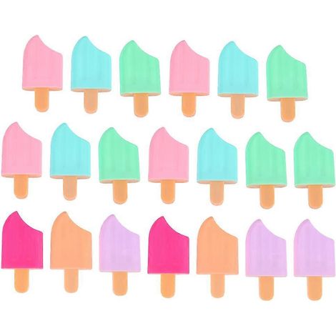 Lot de 20 surligneurs créatifs en forme de glace à l'eau, stylos et marqueurs de couleur-5.8X3X1.2cm (1/3)