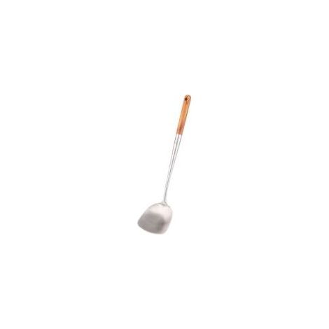 Langer Wok-Spatel aus Edelstahl 304 mit Holzgriff, 43 cm langes Kochutensil (1/5)