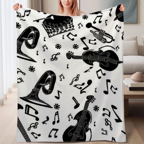 Couverture de lit en polaire chaude et douce, légère, luxueuse en microfibre polyester,6080 pouces (1/4)
