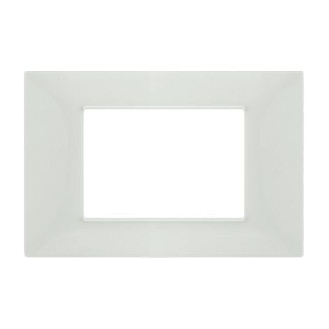Mapam GEM Placca bianca 3 moduli in tecnopolimero T2 compatibile Vimar Plana - 6003-01