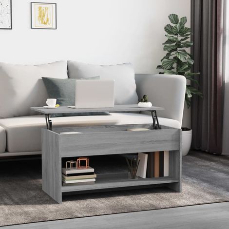 Table basse-Table Salon-Table d'appoint sonoma gris 102x50x52,5 cm bois d'ingénierie 177992 (1/5)