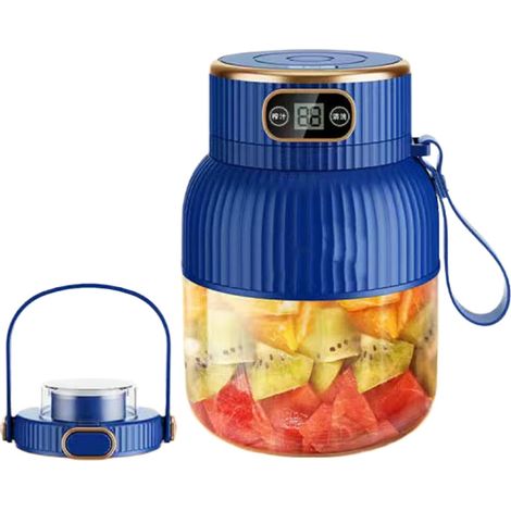 Juicer blender 600 ml USB rechargeable, affichage digital, mixeur fruits jus smoothie maker (1/5)